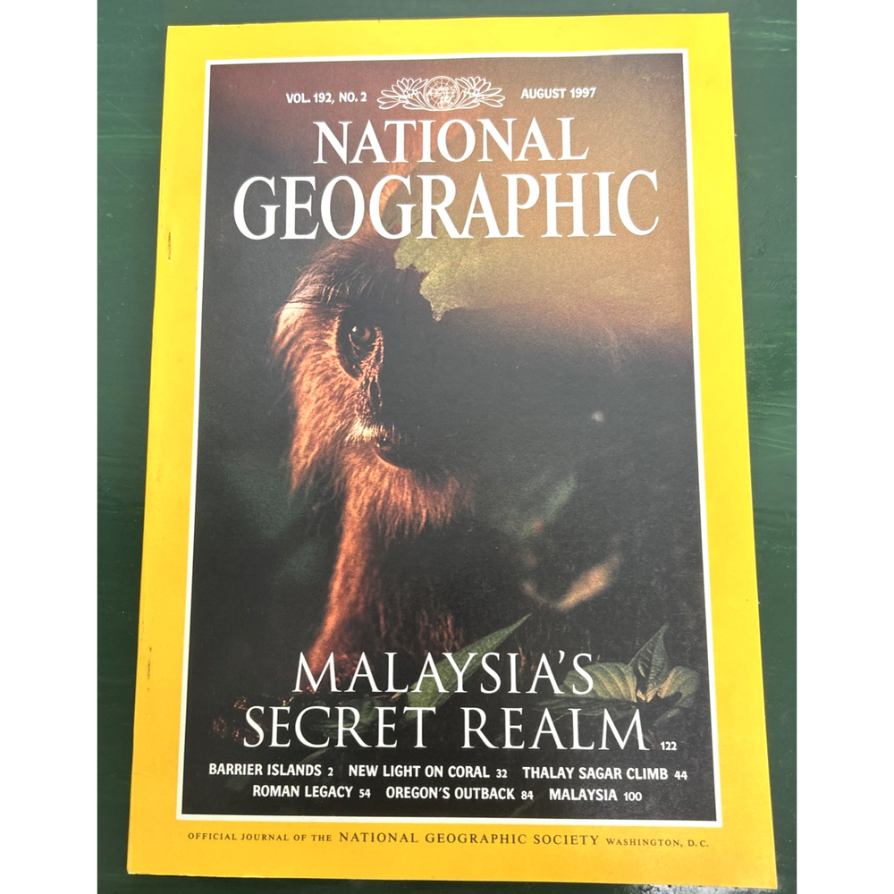 National Geographic Magazine August 1997 Malaysia Coral Roman Legacy Oregon